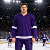 Maillot de hockey sur glace professionnel à manches longues personnalisé par le fabricant, vente en gros, sublimation, vêtements d'entraînement de hockey sur glace pour adultes unisexes