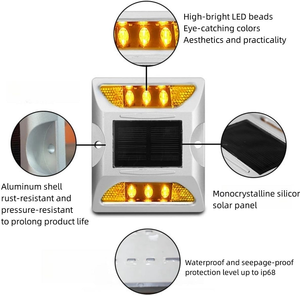 Nhà Máy Giá giao thông năng lượng mặt trời phản xạ năng lượng mặt trời <span class=keywords><strong>LED</strong></span> vỉa hè đèn flasher đường Stud - Product Image 4