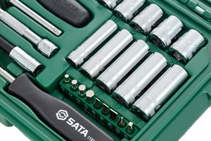 ชุดเครื่องมือซ่อมแซม <span class=keywords><strong>SATA</strong></span> 09001 36 ชิ้น <span class=keywords><strong>ประแจ</strong></span>บล็อกหกเหลี่ยมขนาด 6.3 มม. แบบลึก พร้อมด้ามขันแบบแร็ทเช็ต สำหรับงานซ่อมบำรุงรถยนต์ - Product Image 5