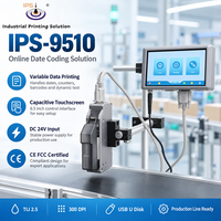 Machine de codage TIJ IPS-9510, imprimante de codes-barres TIJ, imprimante jet d'encre industrielle, 12,7 mm, 300 DPI, écran tactile 6,5 pouces, données variables