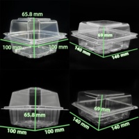 12 24 oz Récipient Alimentaire Jetable Boîte En Plastique Emballage Recyclable Pour Mini Burgers Restaurant Conteneur Fast Food