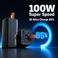 Nouvelle batterie externe Type-C de 100 W à haute puissance, 50 000 mAh, charge super rapide, grande capacité, pour téléphone portable et ordinateur portable