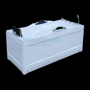 Bañera rectangular de acrílico para <span class=keywords><strong>el</strong></span> hogar, bañera de hidromasaje multifunción con <span class=keywords><strong>chorro</strong></span> de aire, color amarillo - Product Image 6