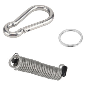 Mosquetón de acero inoxidable de 80 mm x 40 mm con gancho de resorte para uso en exteriores - Product Image 4