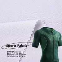 Chemise d'entraînement sportif à impression par sublimation blanche Stock de tissu 100 tissu à micro-mailles en tricot de polyester recyclé pour T-shirts