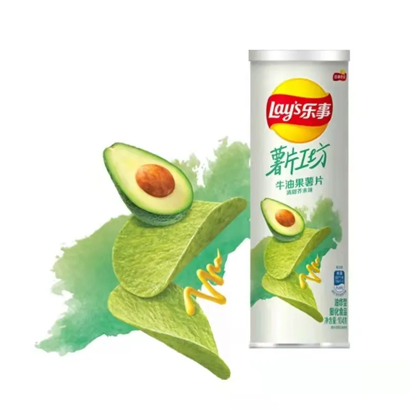 Groothandel Legt Chips Nieuwe Smaak Avocado Smaak Chinese Snacks Legt Populaire Snacks Klassieke Gekookte Knapperige Aardappelchips