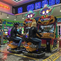 Machine de jeu de course de moto de simulateur de moto d'arcade à jetons équipement de divertissement avec écran HD