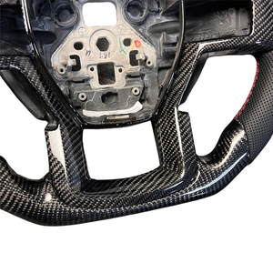 Vente directe d'usine avec volant en fibre de carbone noire de haute qualité pour Ford Raptor F150 2015-2022 Pièces de volant personnalisables - Product Image 5