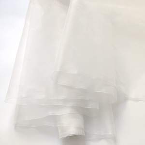 Oeko ผ้าโปร่งผ้าไหม100% 114ซม. ผ้าโปร่งธรรมดาผ้าไหมแท้ธรรมดาผ้าก๊อซขาวธรรมชาติสำหรับงานแต่งงาน - Product Image 1