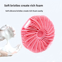Gant de massage et brosse exfoliante classique en gel de silicone pour le bain, avec mousse abondante et poils doux, pour le dos, unisexe