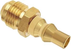 2 adaptateurs de raccordement rapide pour <span class=keywords><strong>propane</strong></span> basse pression YM YMQC031, poli, avec garantie de 3 ans, <span class=keywords><strong>raccord</strong></span> mâle 3/8" à flare, prise à débit total, pour gaz - Product Image 3