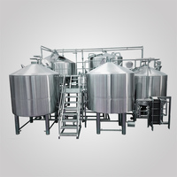Système de brassage commercial de 1000L à 5 cuves avec réservoir de liquide chaud
