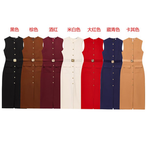 <span class=keywords><strong>Abbigliamento</strong></span> Femminile all'<span class=keywords><strong>Ingrosso</strong></span> <span class=keywords><strong>Vendita</strong></span> Calda Abito Midi Senza Maniche con Cintura - Product Image 2