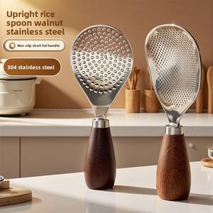 304 Stainless Steel Classic <b>Rice</b> <b>Cooker</b> Ladle with Wooden Handle Thickened Heat-Resistant Design Durable Non-Toxic for Party Use - Product Image 2