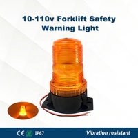 Lampu Peringatan Amber Flash Beacon DC 10-110V IP65 5W 50000h Penutup ABS Lampu Keselamatan Aksesoris Kendaraan Forklift dan Teknik