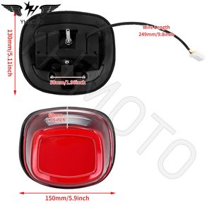 YHMOTO, accesorios para motocicleta, luz trasera para motocicleta, Rucklicht para Harley Touring/Softail/Dyna/Sportster 1999-2020 - Product Image 4