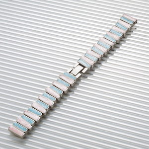 Correa de reloj de metal irregular de lujo compatible con Xiaomi <span class=keywords><strong>Mi</strong></span> <span class=keywords><strong>Band</strong></span> <span class=keywords><strong>NFC</strong></span>, correa elástica, pulsera de moda con degradado, unisex - Product Image 5