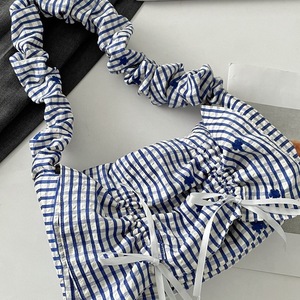 Wholesale Custom Single Shoulder Bag Blue Stripe <b>Bow</b> Women Commute <b>Large</b> Capacity Crossbody Bags - Product Image 6