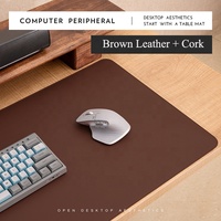 Tapis de bureau en cuir de liège Double face, grand tapis de souris, lisse et étendu, pour Table, napperons