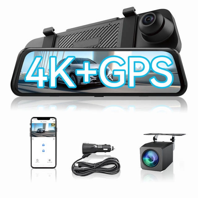 AI 4K Dash Cam Front and Rear WiFi GPS ADAS Driver Assist sony 678 Super Night Vision G-Sensor Loop Record DashCam for Cars