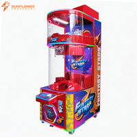 Machine de jeu interactive à monnayeur Sunflower 100mm Egg 55 pouces pour 1 joueur, avec capsules de jouets et boîtes mystères en métal, jeu de la chance