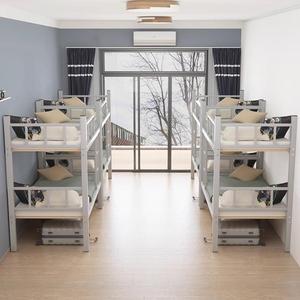 Wholesale School <b>Bed</b> Dormitory Company Staff Modern Student Iron <b>Double</b> Layer Metal Steel Pipe Apartment <b>Bunk</b> <b>Bed</b> - Product Image 3