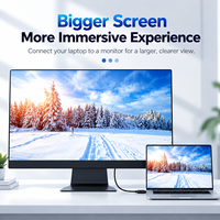 Kabel VGA Biaze Male to Male 1080P 60Hz 3+9 Inti Tembaga PVC Braid dengan Cincin Magnetik untuk Monitor PC Proyektor