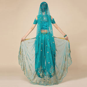 Costumes de princesse arabe robe de danse du ventre danse indienne broder Bollywood <span class=keywords><strong>Jasmine</strong></span> Costume fête Cosplay femmes - Product Image 3