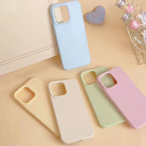 <span class=keywords><strong>Coque</strong></span> de téléphone anti-chute en <span class=keywords><strong>coque</strong></span> de riz glutineux couleur unie, compatible iPhone 17 Pro Max et iPhone 16, protection intégrale pour peaux sensibles - Product Image 4