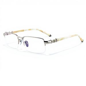 Gafas Ópticas de Media Montura Elegantes para Hombre y Mujer, Hechas a Medida en Línea, Se Adaptan a Cualquier Forma de Rostro, Unisex, de Buena Calidad - Product Image 1