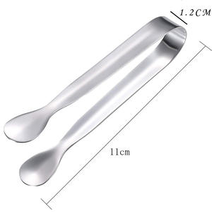 Cozinha Pequena Cozinha Tiny Tongs 304 Aço Inoxidável Chá e Bar Acessórios-Sugar Ice Cube Clip Ice <span class=keywords><strong>Tong</strong></span> para Restaurantes - Product Image 3