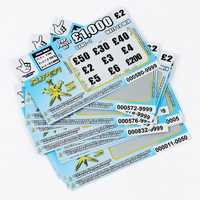 Meilleure vente en couleur pas cher impression personnalisée billets de loterie cartes en papier jeu billets de loterie à gratter