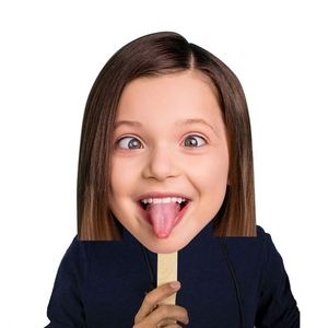 Custom Bamboo DIY Advertising Big Head Cutouts Big Face Stick Fans <b>Signs</b> Huge Photo Classic Traditional Music Promotion Angel - Product Image 5