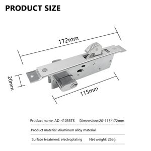 ثقب مفتاح بيضاوي نقر قفل باب مسدود الترباس مستقيم مع النحاس الزنك مفتاح Unlatch - Product Image 2