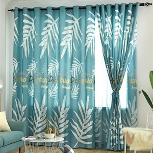 Sẵn Sàng Thực Hiện Giá Rẻ Trang Trí Lá <span class=keywords><strong>In</strong></span> Phong Cách Phòng Khách Trung Quốc Tùy Chỉnh Rèm Cửa Sổ - Product Image 4