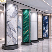 Présentoir rotatif robuste pour carreaux de céramique, porcelaine, PVC, marbre, granit, quartz, pierre et revêtements de sol en bois pour salle d'exposition