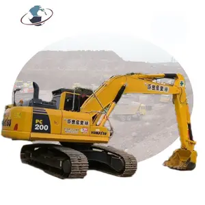 Komatsu PC200-8N ekskavator perayap penggali 20 ton sekop pemindah bumi, ekskavator Jepang bekas PC200 PC220 untuk dijual di Shanghai