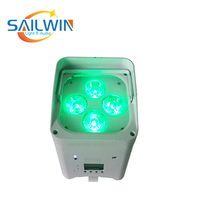 Projecteur LED sans fil DMX512 Sailwin SW-A6V4BW 4x18W RGBAW UV 6IN1 alimenté par batterie pour éclairage de scène de mariage - Product Image 6