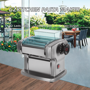 Macchina Elettrica per Pasta con <span class=keywords><strong>Due</strong></span> Taglierine in Acciaio Inox, Produzione 5kg/h, Automatica per Lasagne e Spaghetti - Product Image 2