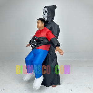 ของขวัญวันฮาโลวีนเครื่องแต่งกายใบหน้าผีสำหรับเด็กชุดมาสคอตเป่าลมออกแบบได้ตามต้องการสำหรับผู้ใหญ่ - Product Image 3