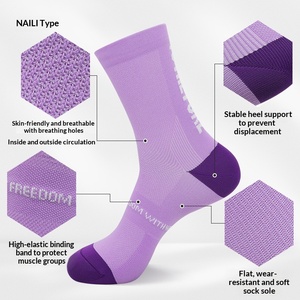 Calcetines de Ciclismo de Verano para Hombre y Mujer, con Suela de Toalla, Absorbentes de Sudor, de Secado Rápido, Anti-Fricción, para Correr, Senderismo, Deportes de Compresión - Product Image 2