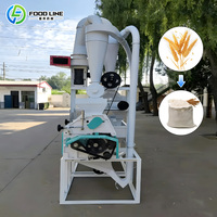 Machine de traitement de la farine de maïs à petite échelle 5-10TPD pour usage agricole, ligne de production de mouture de céréales