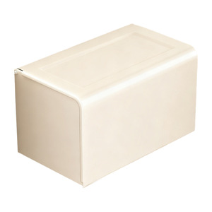 Waterproof Aluminum Toilet Paper Holder Wall Mounted Milky White No Drilling Required Tissue Box - Product Image 2