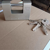 Logistique d'entrepôt Cadenas rectangulaire en fer 74mm 84mm 94mm bon marché avec clé