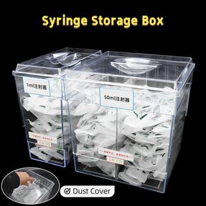 Kotak Penyimpanan Jarum Suntik Plastik Transparan Persegi Panjang Multifungsi dengan Label Kustom untuk Penggunaan Klinik Rumah Sakit - Product Image 2
