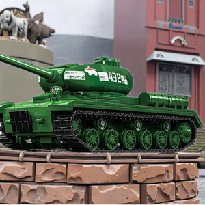 Modèle de char lourd 97006 à l'échelle 1:8, modèle en plastique, 40 pièces, ensemble de blocs de construction et de bricolage pour unisexe, char soviétique IS-2 - Product Image 6
