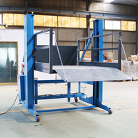 Rampe de chargement mobile pour conteneurs de petite taille, capacité de charge 2-3T, plateforme de déchargement hydraulique en acier au manganèse haute résistance, hauteur de levage 1700 mm