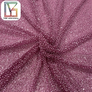 <span class=keywords><strong>Tessuto</strong></span> in <span class=keywords><strong>Tulle</strong></span> Glitterato di Alta Qualità, Pizzo <span class=keywords><strong>Rosso</strong></span> con Perline, <span class=keywords><strong>Tessuto</strong></span> con Paillettes per Abiti da Sposa - Product Image 2