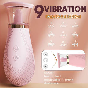เครื่องดูดกระตุ้นคลิตอริส ของเล่นทางเพศ 3 โหมดดูด 9 โหมดเลีย กระตุ้นหัวนมและคลิตอริสเพื่อถึงจุดสุดยอดอย่างรวดเร็ว ไวเบรเตอร์รูปทรงลิ้น - Product Image 2