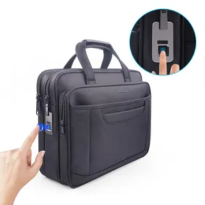 FP004 Business smart anti theft fingerprint lock handbag laptop briefcase bag for men